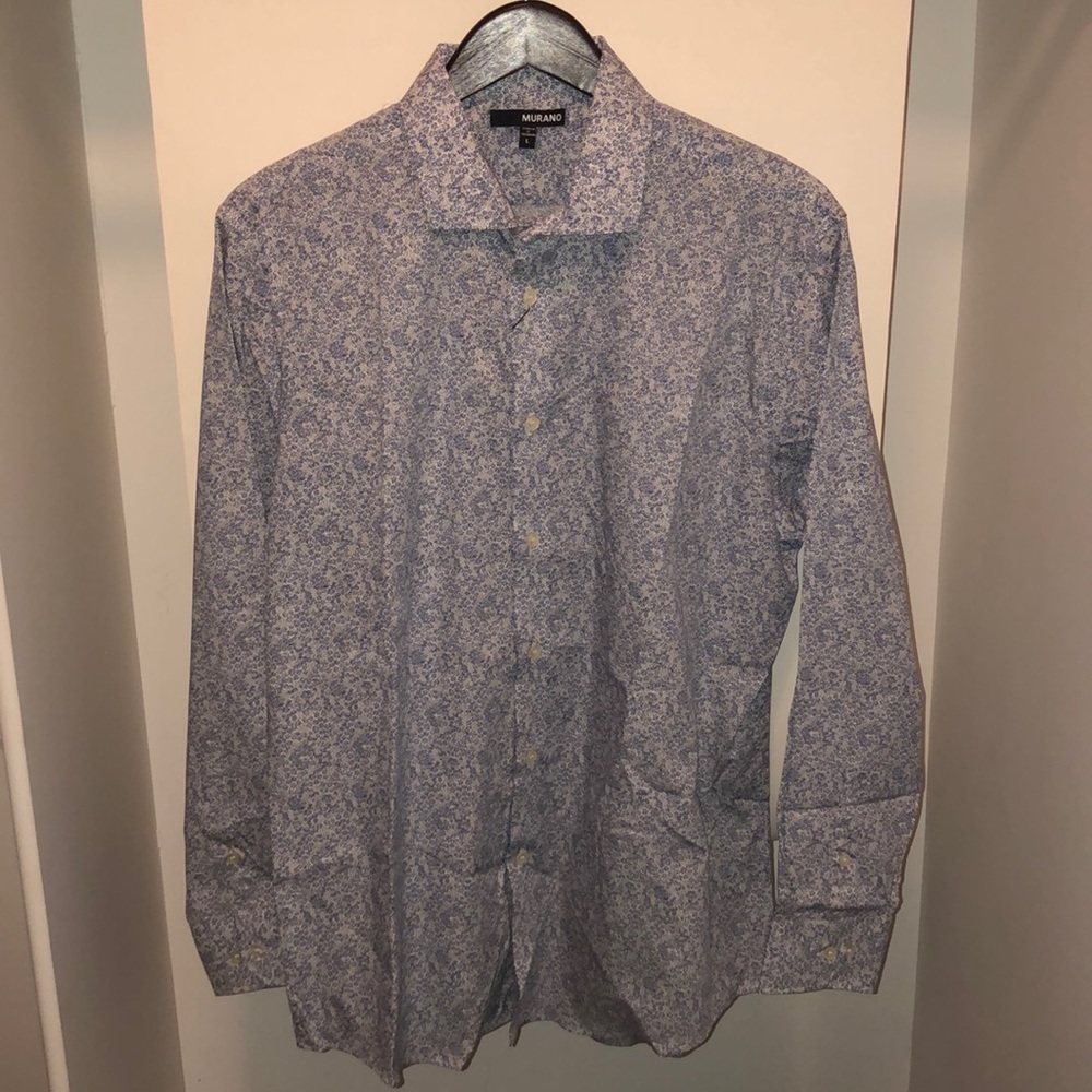 Murano Floral Print Dress Shirt